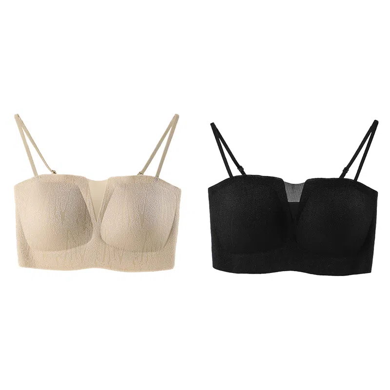 欧迪芬 裸感无痕冰丝轻薄透气软支撑上托聚拢防下垂收副乳夏季冰凉感细肩带两件装文胸 女款