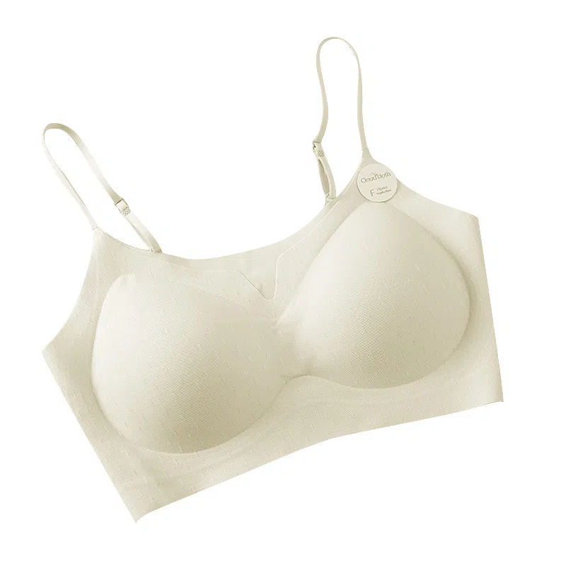 欧迪芬 裸感无痕冰丝轻薄透气亲肤柔软细肩带软支撑上托聚拢防下垂收副乳夏季冰凉感文胸 女款
