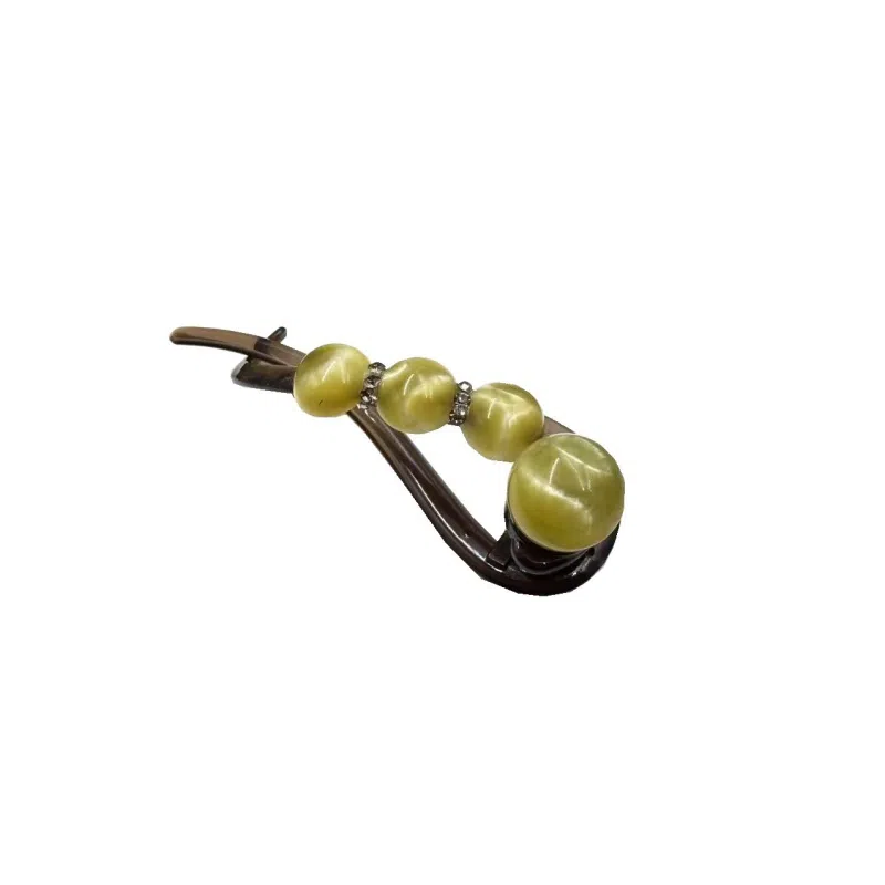 尚先生 夏季轻便扭扭夹气质复古简约优雅气质盘渐变珠珠后脑勺一字夹 亚克力 发夹 女款