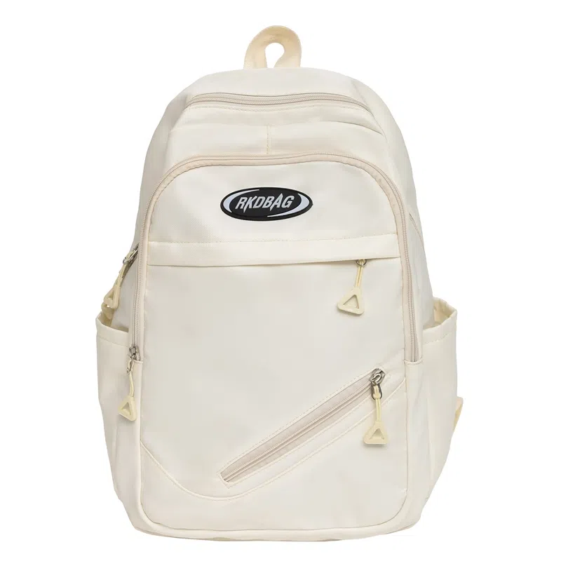 泰格奴 小清新休闲高颜值精美潮版韩版背包初高中生大学生上课百搭 尼龙 双肩包 男女同款情侣款 白色/黑色/黄色/蓝色