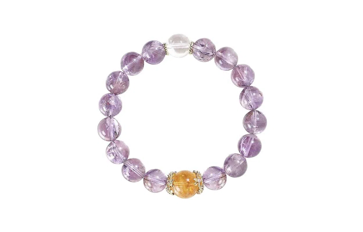 百利金 紫气东来 国潮新中式优雅气质精致日常通勤轻奢经典百搭小众设计转运珠手饰#好运 紫水晶 手串 女款