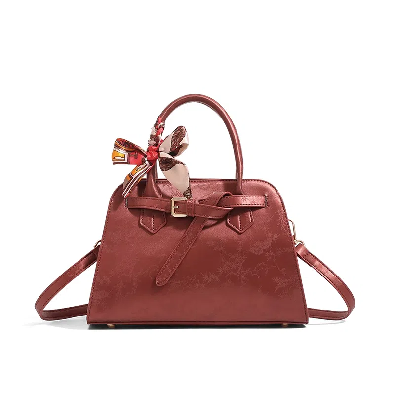 CLEVER& KETCH Quilted PU Shoulder Bag Red