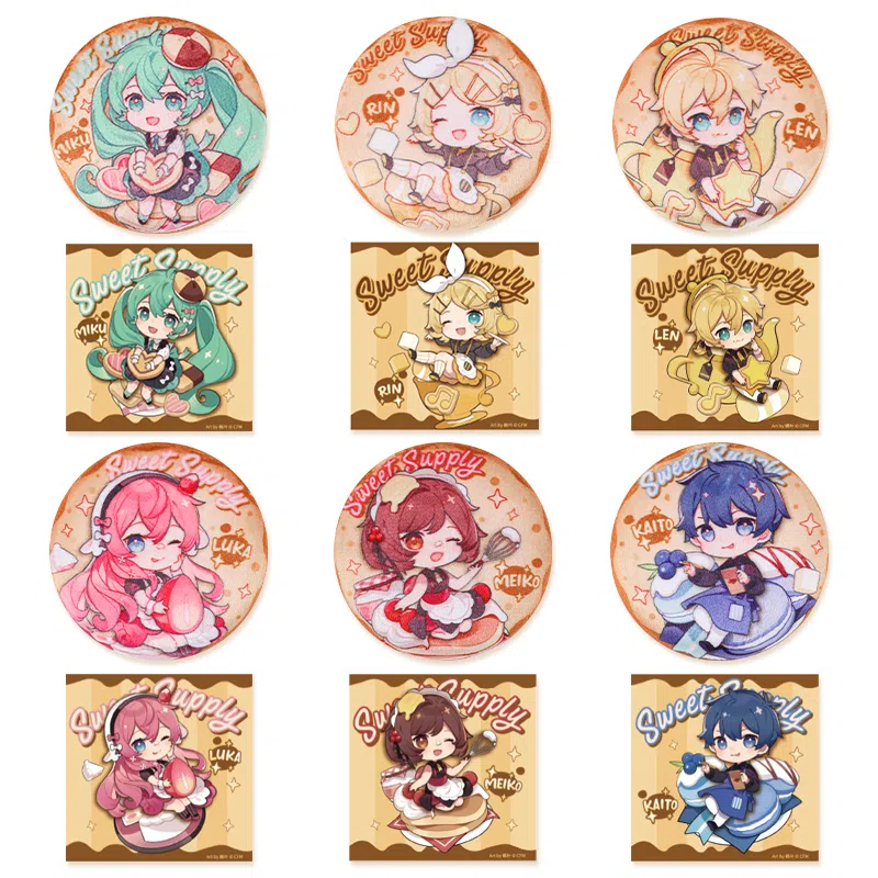 广博 初音未来 贩卖甜蜜系列 二次元毛绒吧唧高颜值可爱解压  徽章