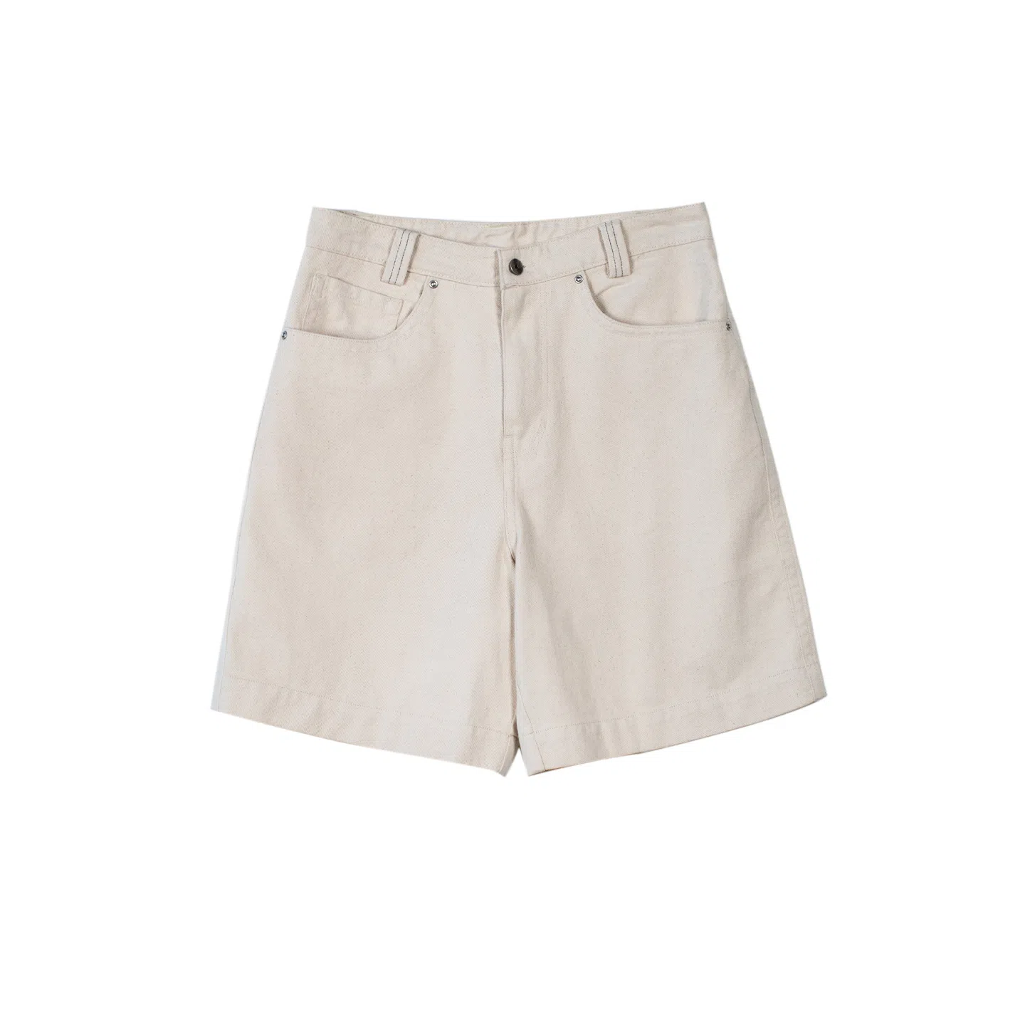 几立 美式复古纯棉斜纹纹理宽松格子中腰休闲短裤 男女同款