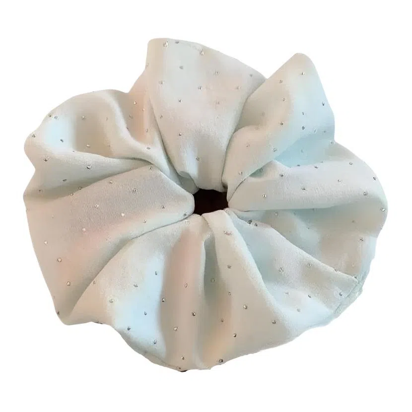 希铃 薄荷奶绿白色发饰满天星 布艺 发圈 女款