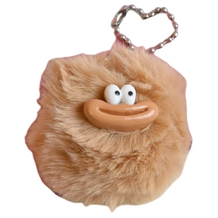 小猪班纳 可爱香肠嘴仿兔毛毛球挂饰趣味配饰书包挂饰#好运 毛绒 挂件 男女同款情侣款