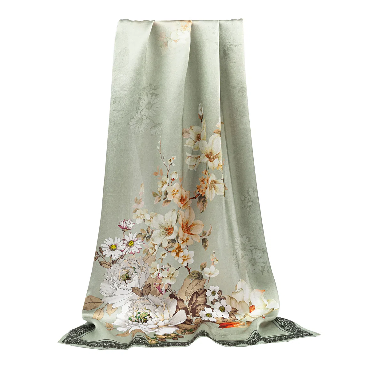 上海故事 真丝方巾 春望 桑蚕丝 丝巾 女款 礼盒装