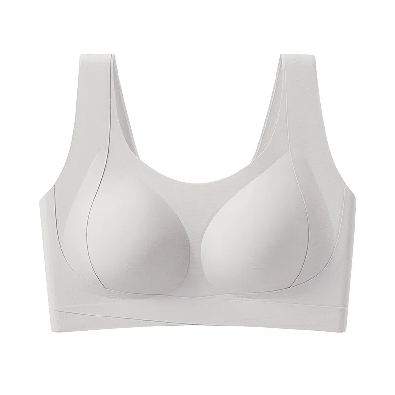 欧迪芬 裸感无痕冰丝轻薄透气亲肤柔软宽肩带软支撑上托聚拢防下垂收副乳夏季冰凉感文胸 女款