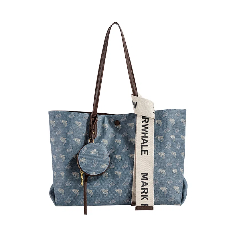 Fairwhale Vintage Print Tote Bag