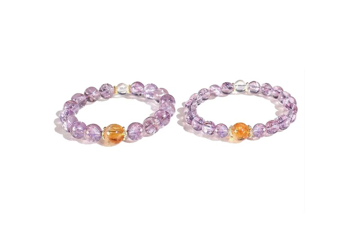 百利金 紫气东来 国潮新中式优雅气质精致日常通勤轻奢经典百搭小众设计转运珠手饰#好运 紫水晶 手串 女款