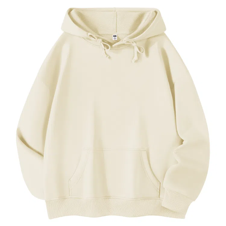 棉致 纯色简约设计感多巴胺学院风百搭休闲通勤落肩宽松柔软舒适套头连帽长袖卫衣 女款