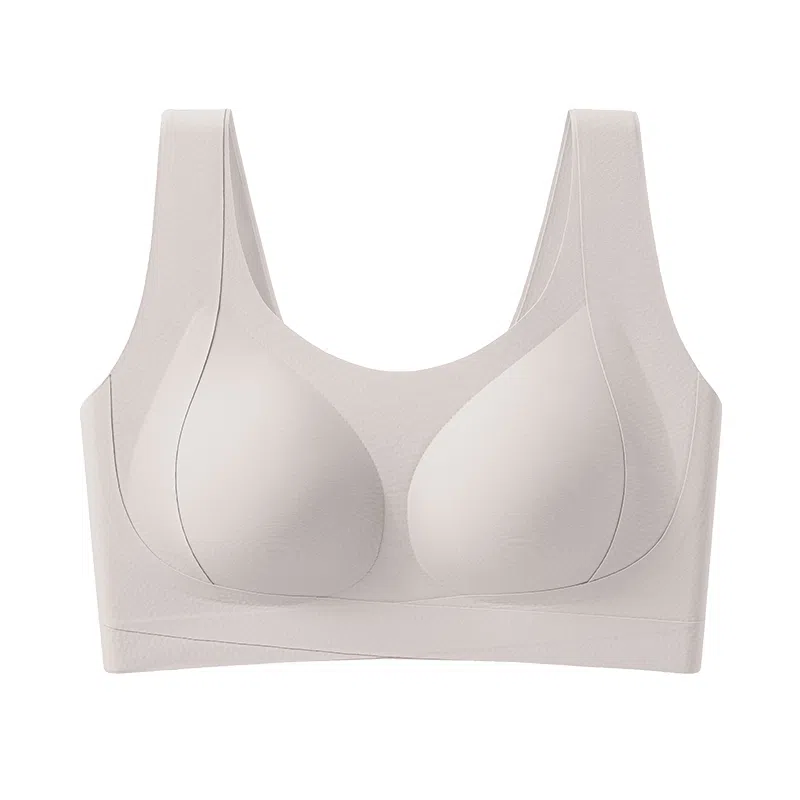 欧迪芬 裸感无痕冰丝轻薄透气亲肤柔软宽肩带软支撑上托聚拢防下垂收副乳夏季冰凉感文胸 女款