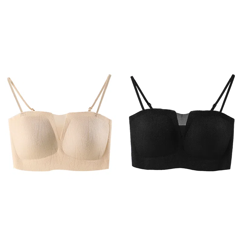 欧迪芬 裸感无痕冰丝轻薄透气软支撑上托聚拢防下垂收副乳夏季冰凉感细肩带两件装文胸 女款