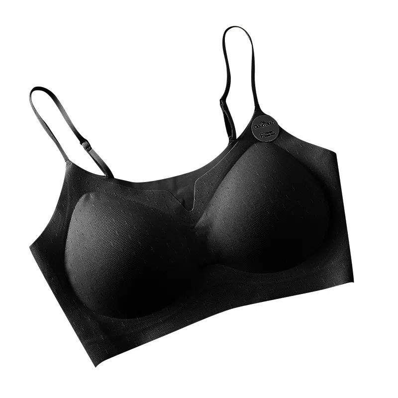 欧迪芬 裸感无痕冰丝轻薄透气亲肤柔软细肩带软支撑上托聚拢防下垂收副乳夏季冰凉感文胸 女款