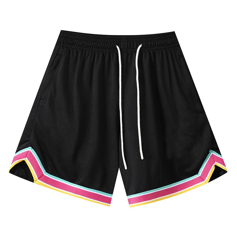 左岸 美式复古高街宽松休闲直筒中腰松紧系带户外运动日常通勤透气舒适潮流百搭时尚男女同款五分亲肤篮球裤 男女同款