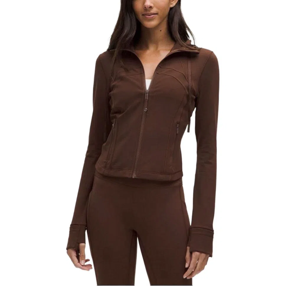 lululemon Hooded Zip Jacket Khaki