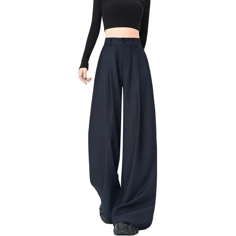 淑好百 天丝牛仔阔腿裤长裤休闲裤 女款