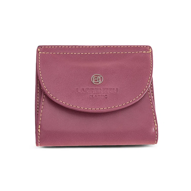 老人头 经典时尚高级感多卡位大钞位零钱位多功能轻便通勤钱夹 牛皮 钱包 女款 紫色