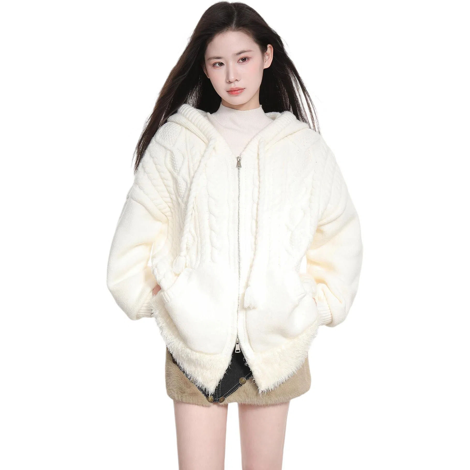 柏黛妃 通勤简约休闲百搭时尚针织衫 女款