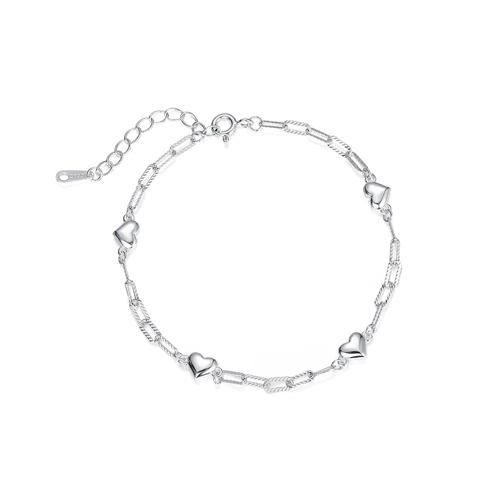Nian Nian Xi Silver Heart Bracelet