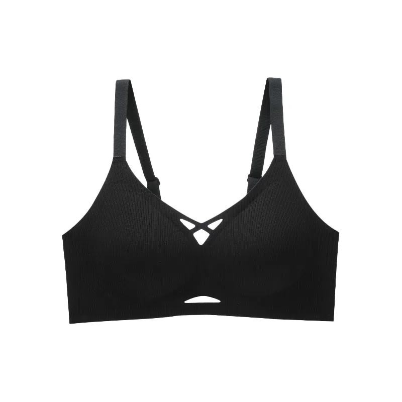 艾诗塔 小胸聚拢一片式无痕美背文胸夏薄款无钢圈收副乳防走光内衣 女款