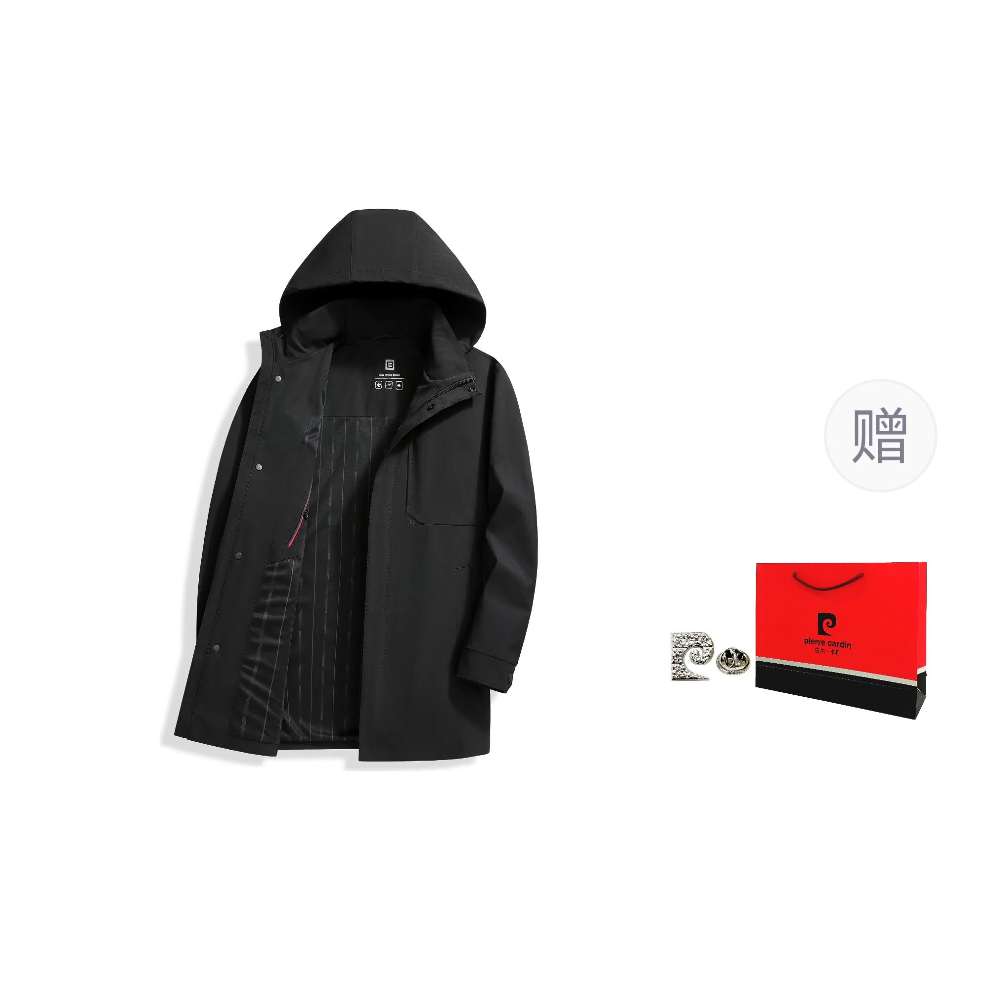 Pierre Cardin Detachable Hooded Jacket