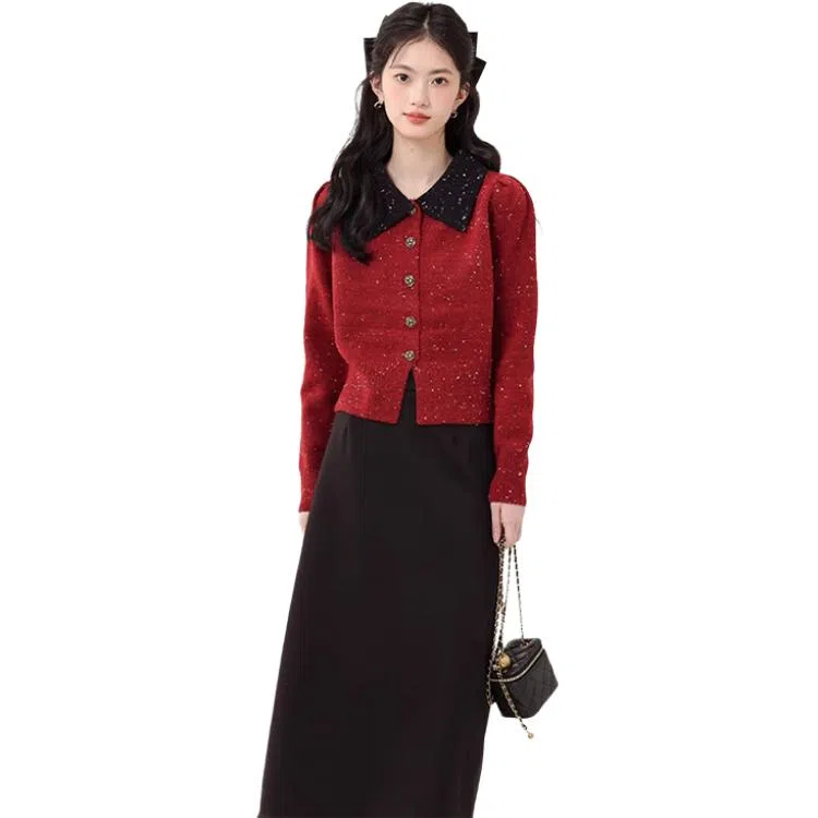 JUFU Vintage Knit Cardigan