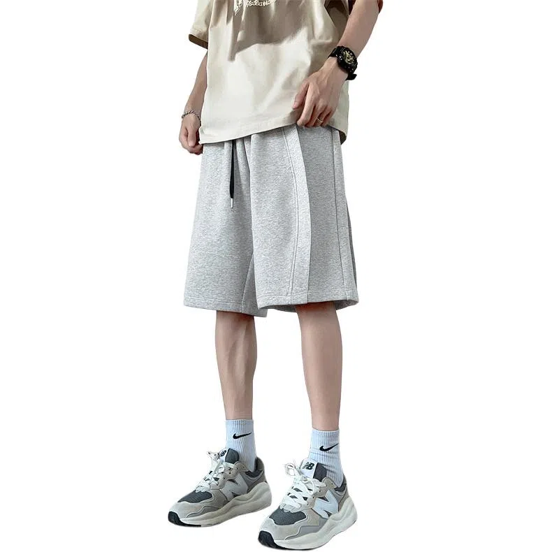 顶峰保罗 复古港风高街痞帅凉感舒适直筒五分裤无性别主义潮牌宽松小众百搭高级感休闲短裤 男女同款