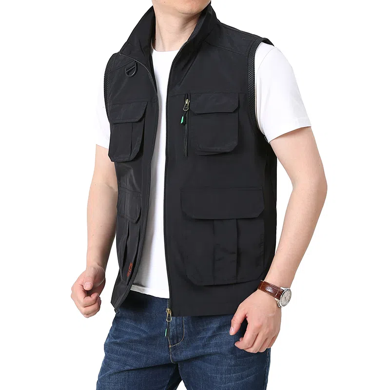 金盾 青中年坎肩无袖马甲 男款