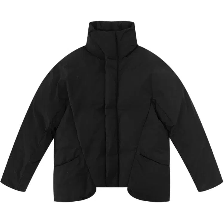 下层基础 极简短款纯色立领棉服 男女同款