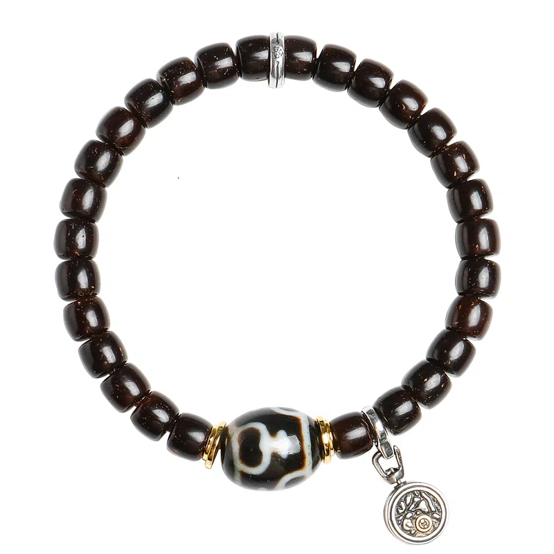 木盛缘 坚韧不屈搭高油高密桶珠文玩盘玩#好运 椰蒂 手串 男女同款情侣款