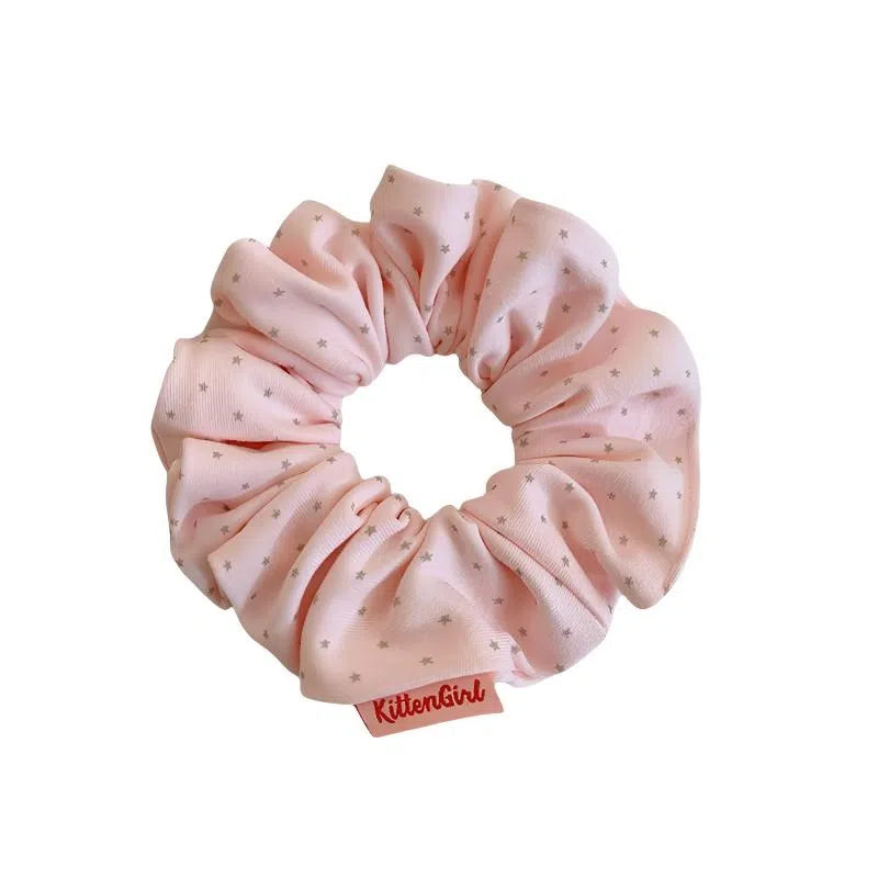 丹琴 奶油甜星！韩系甜美星星大肠圈发绳软糯针织波点头绳丸子头侧低马尾皮筋发饰品 布 发圈 女款