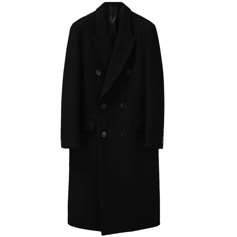 CUCHOHOMME Double-Breasted Wool Coat Winter Thick