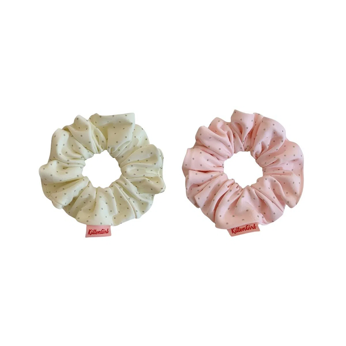 丹琴 奶油甜星！韩系甜美星星大肠圈发绳软糯针织波点头绳丸子头侧低马尾皮筋发饰品 布 发圈 女款