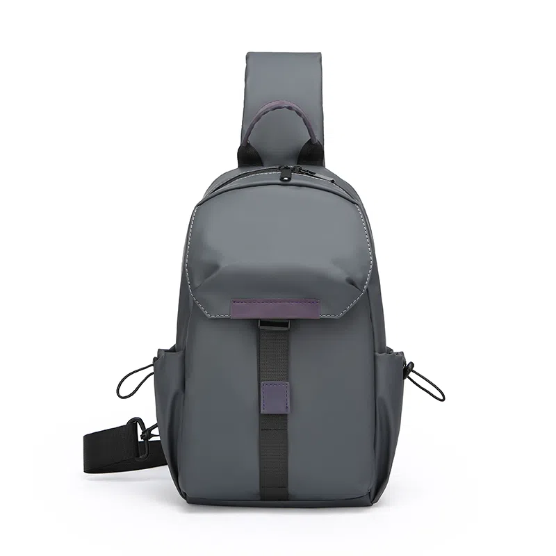 尊梵 时尚骑行小背包休闲 尼龙 单肩斜挎包胸包 男女同款情侣款 黑色/蓝色/灰色