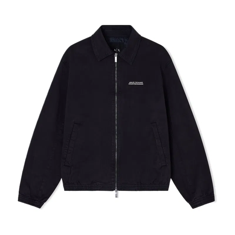 Armani Exchange AE Cotton Long Sleeve Polo Jacket