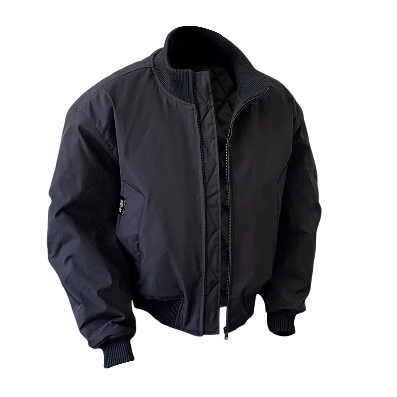 SUNSETMONENT Classic Collar Warm Cotton Jacket Navy