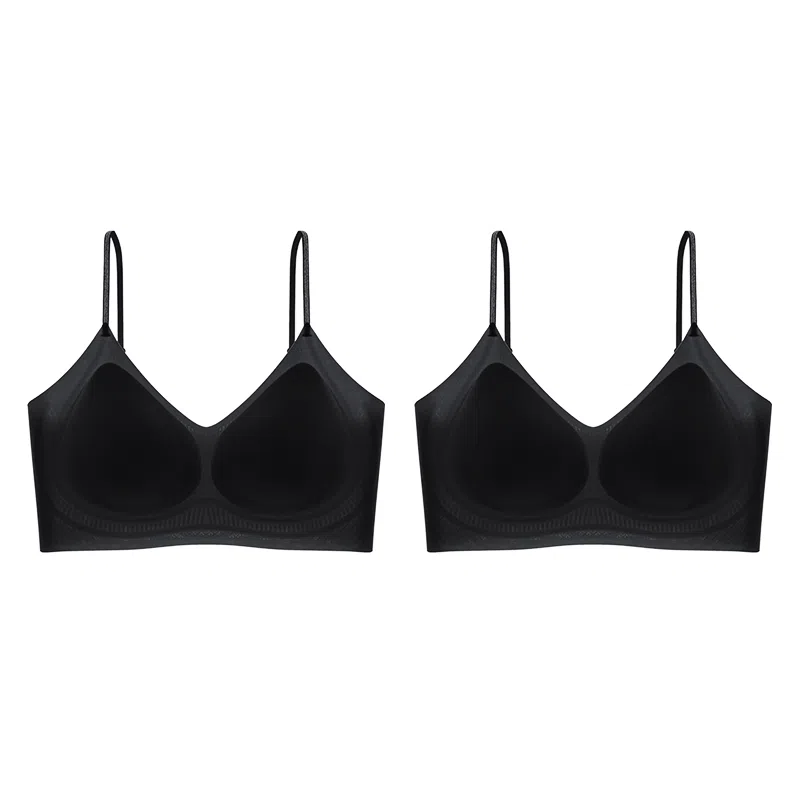 莫代尔 舒适透气吸汗柔软亲肤速干防震减震背心无束缚简约百搭无痕细肩带纯色内衣 女款