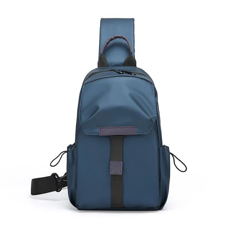 尊梵 时尚骑行小背包休闲 尼龙 单肩斜挎包胸包 男女同款情侣款 黑色/蓝色/灰色