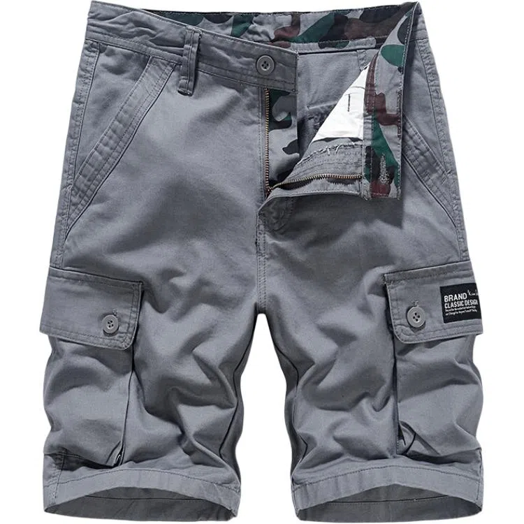 金盾 纯色夏季工装潮流休闲短裤 男款