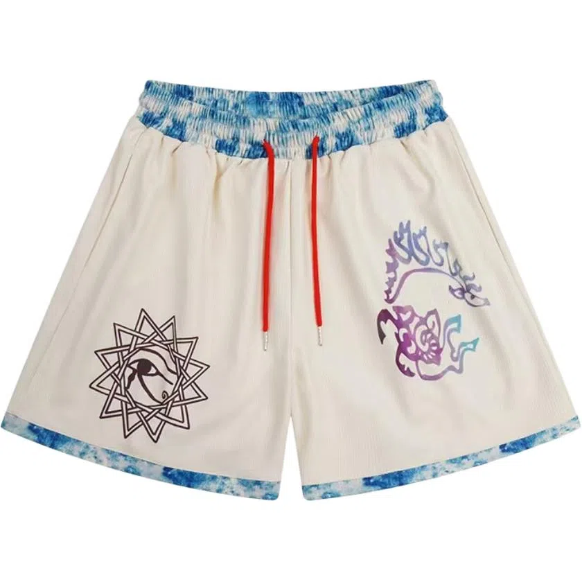 爱肯 美式街头跑步训练健身潮流高街抽绳宽松休闲篮球裤 男女同款