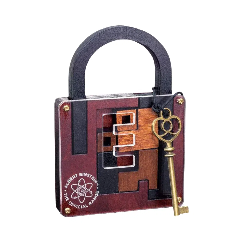 万格 爱因斯坦锁八级难度解密木质华容道鲁班锁烧脑益智 解锁/解环玩具