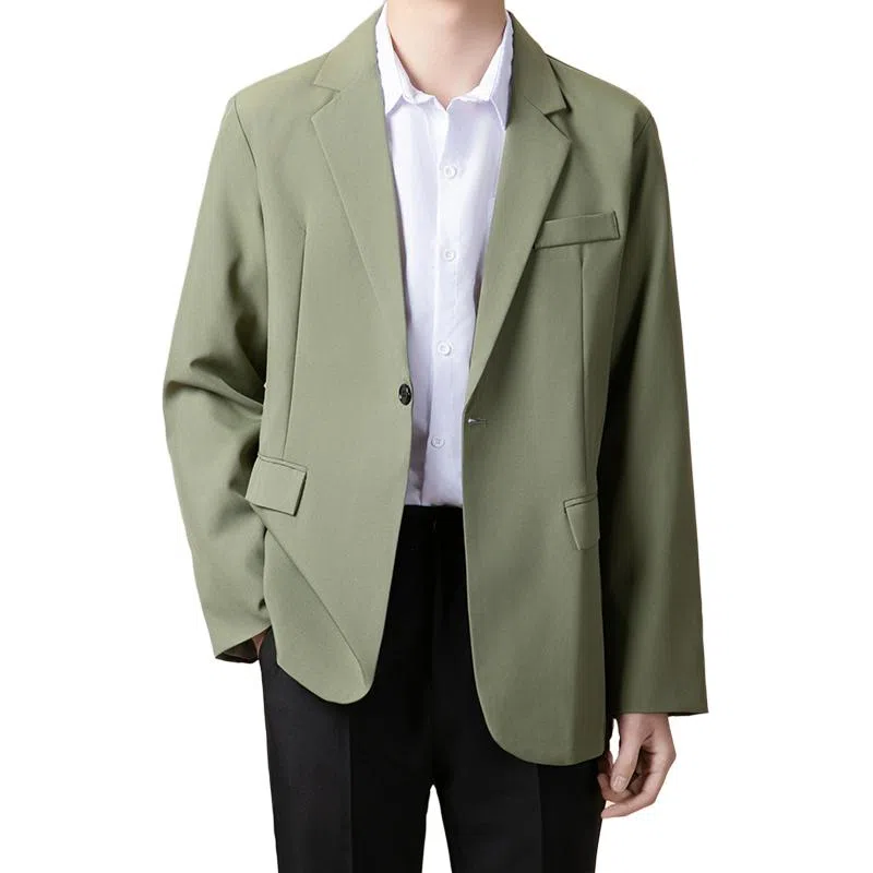 都市机能韩系轻熟风秋冬高级垂感垫肩外套西装 男女同款