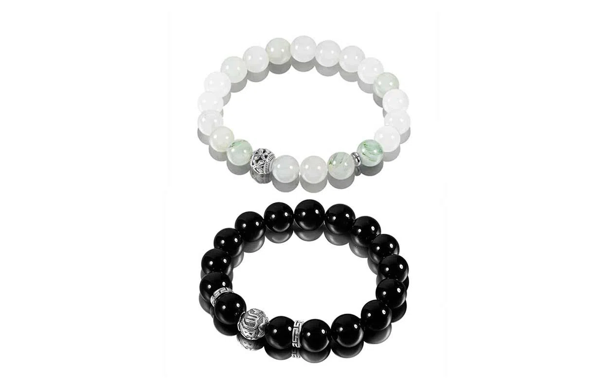 百利金 诸事顺利 国潮复古新中式 平安纳福 顺遂如意 简约精致轻奢气质#好运 黑曜石 手串 男女同款情侣款