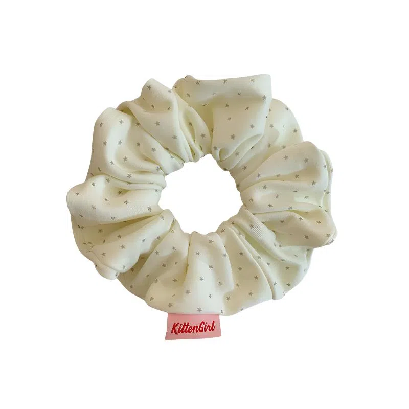 丹琴 奶油甜星！韩系甜美星星大肠圈发绳软糯针织波点头绳丸子头侧低马尾皮筋发饰品 布 发圈 女款