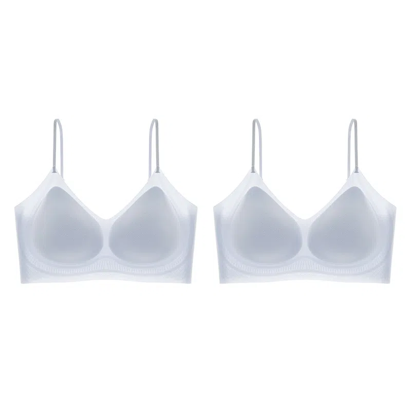 莫代尔 舒适透气吸汗柔软亲肤速干防震减震背心无束缚简约百搭无痕细肩带纯色内衣 女款