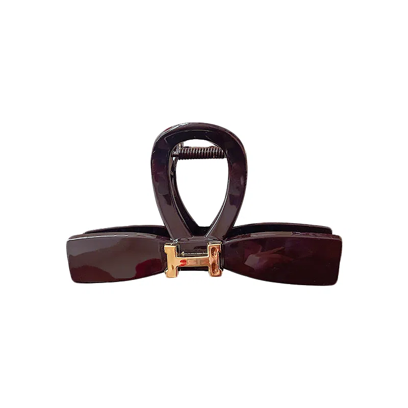 蒙妮 复古蝴蝶结发抓夹气质少女#好运 亚克力 发夹 女款