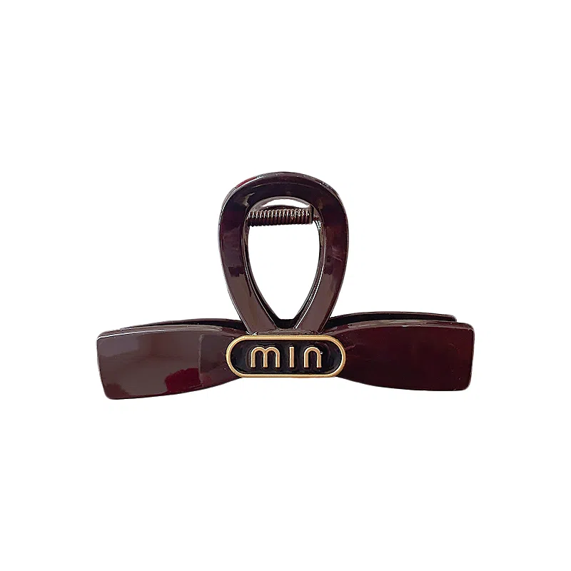 蒙妮 复古蝴蝶结发抓夹气质少女#好运 亚克力 发夹 女款