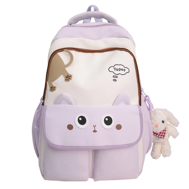 行途 可爱毛绒个性简约休闲 尼龙 双肩包 常规 女款 多色