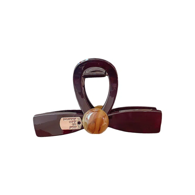 蒙妮 复古蝴蝶结发抓夹气质少女#好运 亚克力 发夹 女款